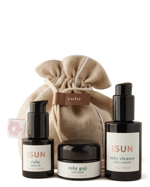 Ruby Travel Pouch for dry skin - ISUN Skincare France