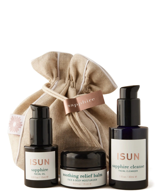 Sapphire Travel Pouch for sensitive skin - ISUN Skincare France
